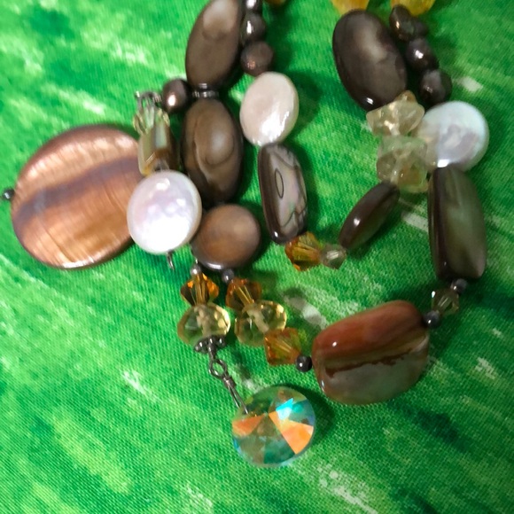 🌺NEW ITEM🌺925 SILVER CLASP ART GLASS NECKLACE - Picture 10 of 13